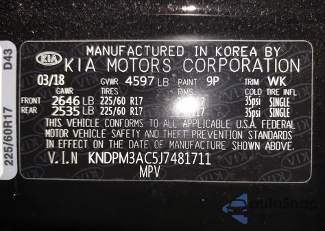 2018 Kia Sportage Lx from USA, damaged, VIN KNDPM3AC5J7481711